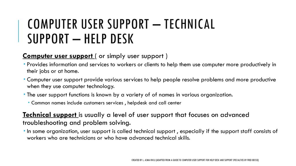 Chapter 1 Introduction To Computer User Support Ppt Download