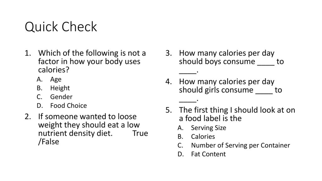 Lesson 2: Food Labels. - ppt download