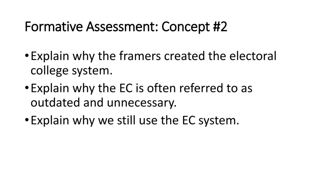 Formative Assessment: Concept #2