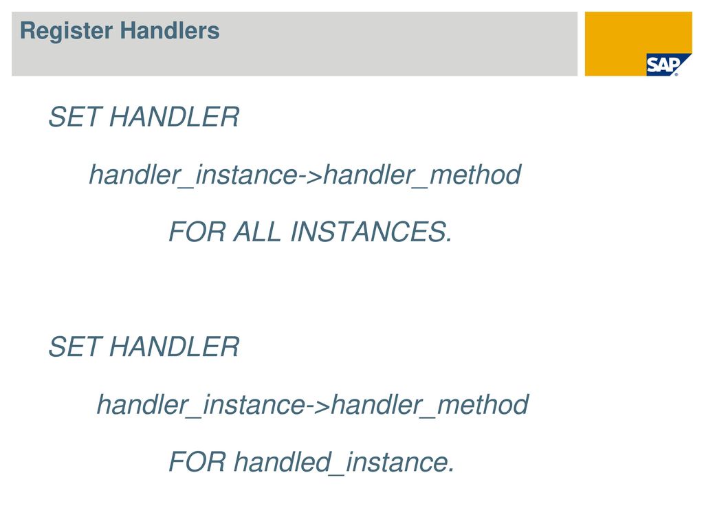 SAP NetWeaver Programming – ABAP Objects - ppt download