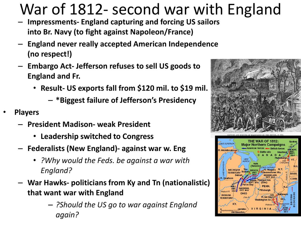 Ch 12- War of 1812 and Era of Good Feelings- Federalist Party dies ...