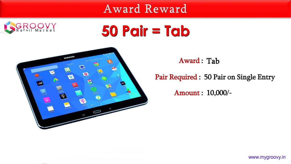 50 Pair = Tab Award Reward Tab Award : Pair Required :