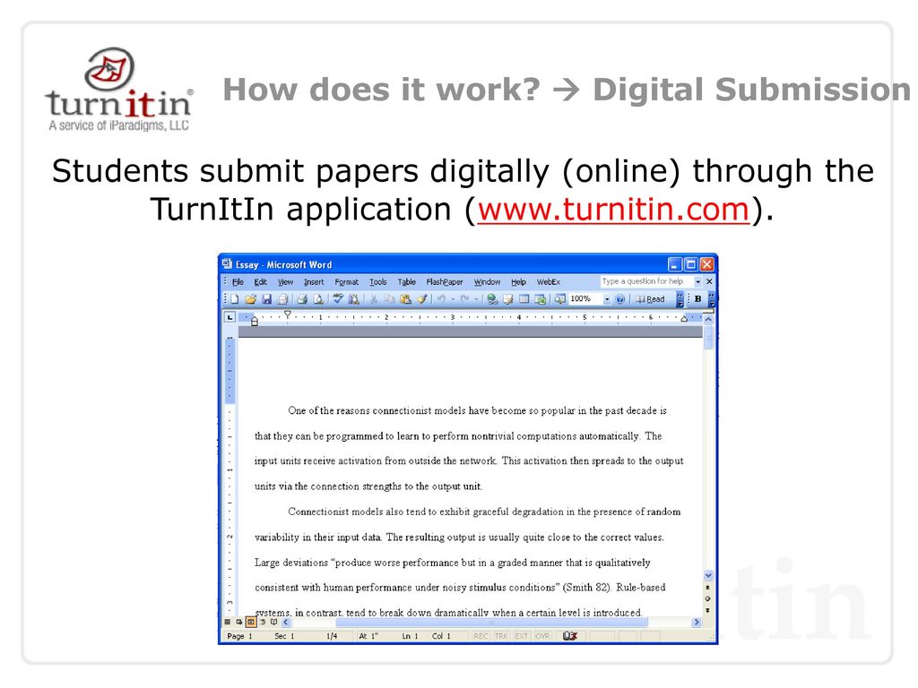 how does turnitin work how does turnitin work