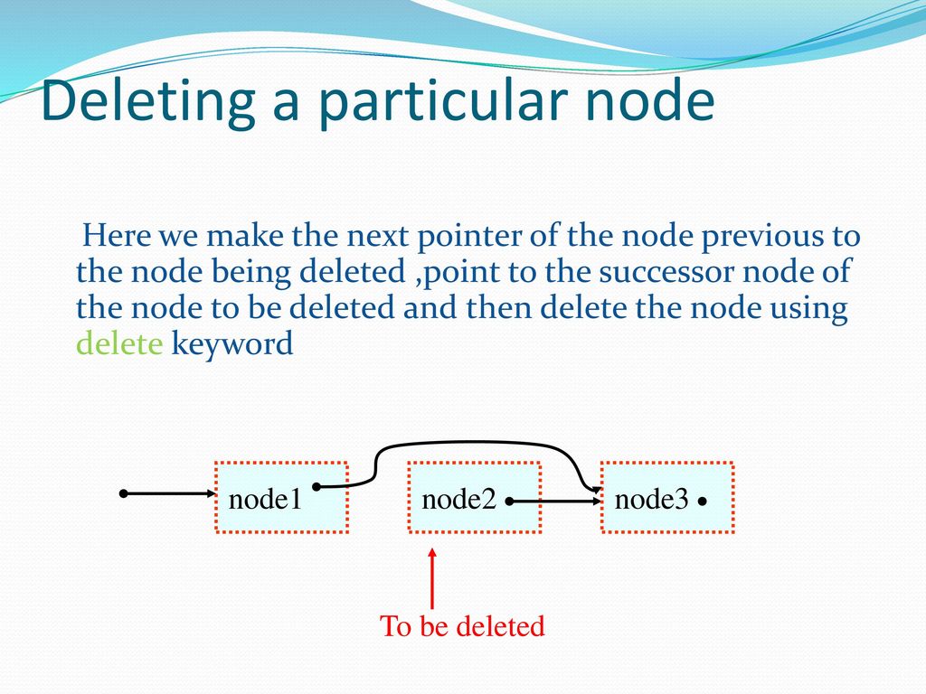 Deleting a particular node
