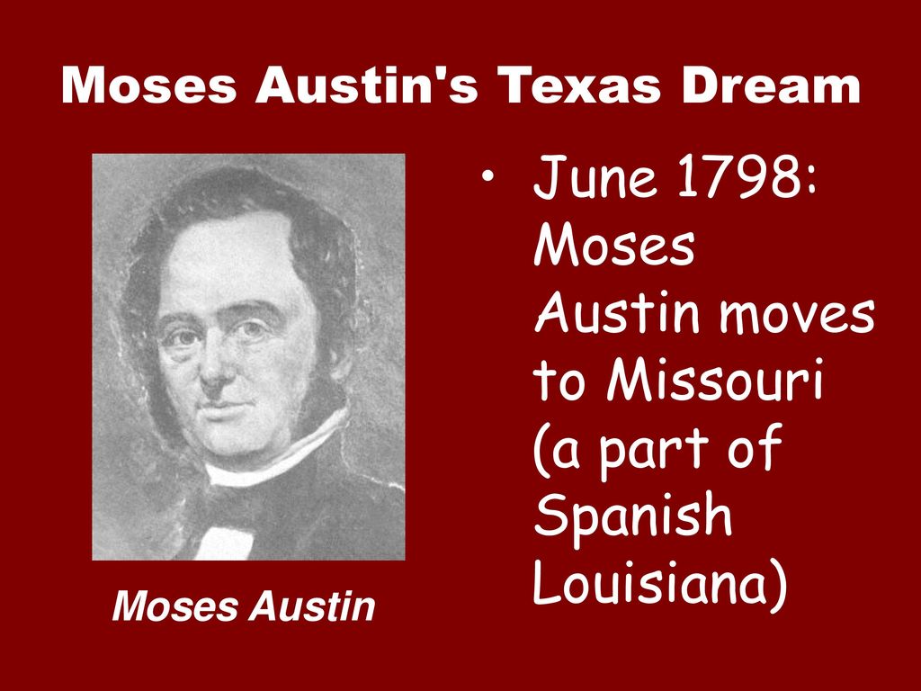 Moses Austin s Texas Dream