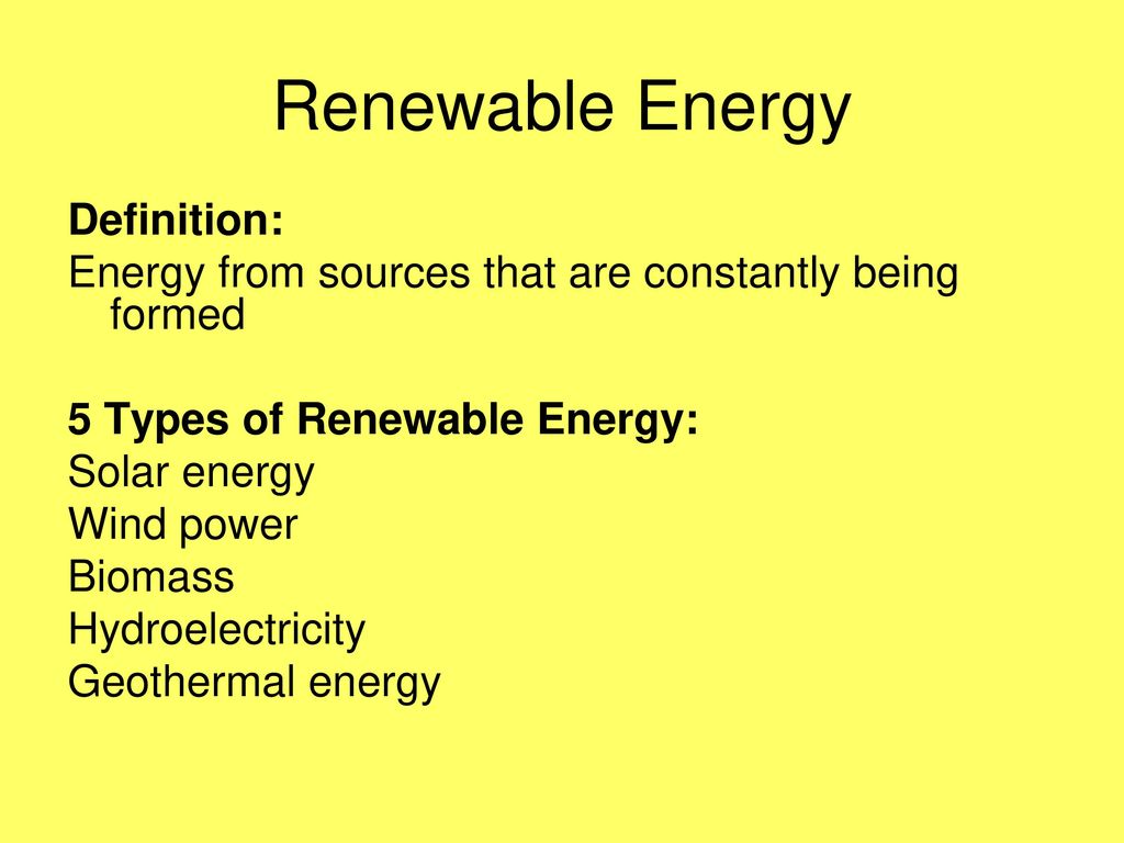 renewable energy. - ppt download
