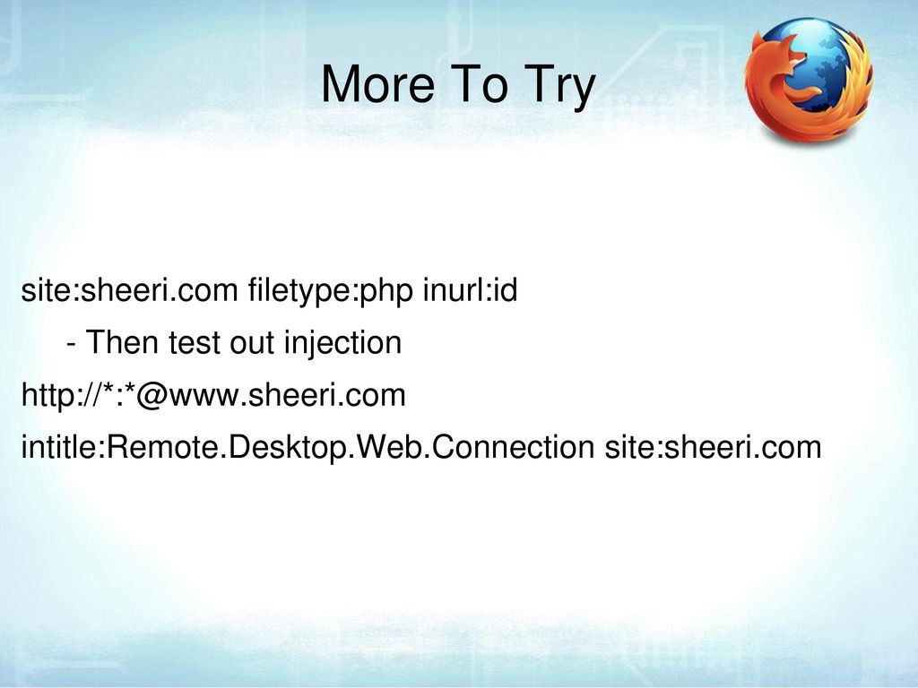White hat google hacking mysql ppt download