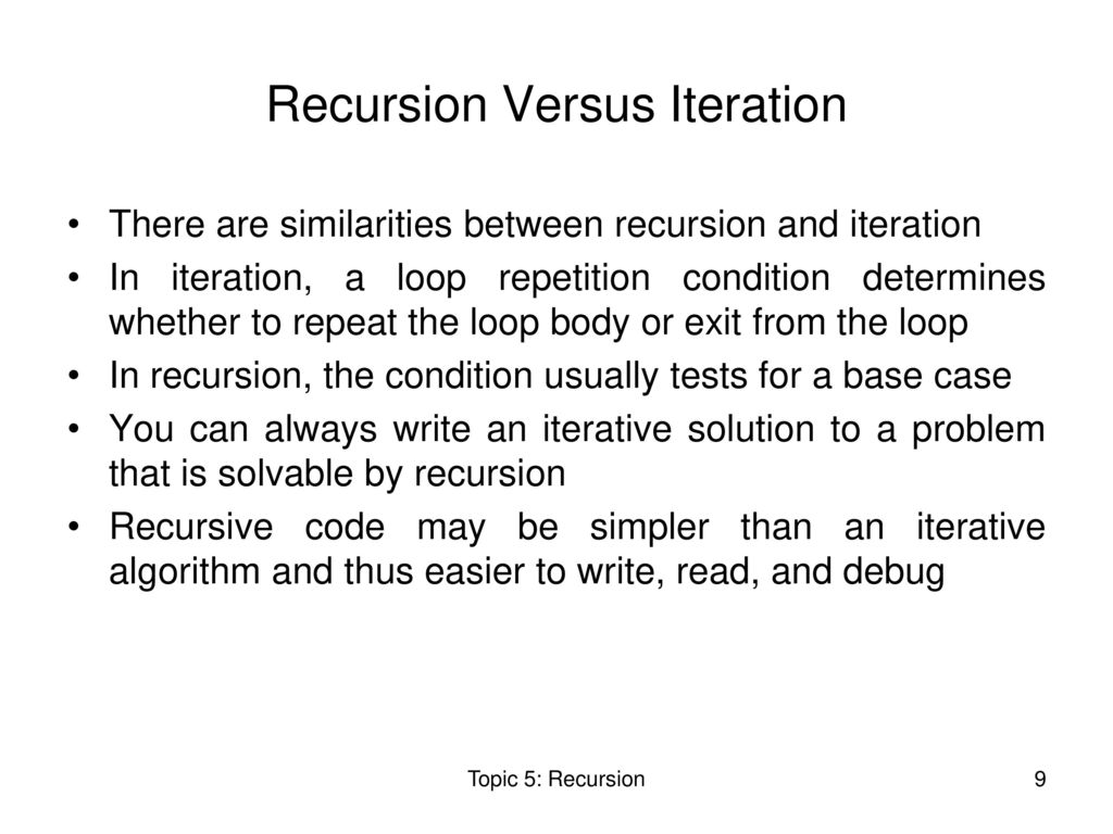 Recursion Topic Ppt Download