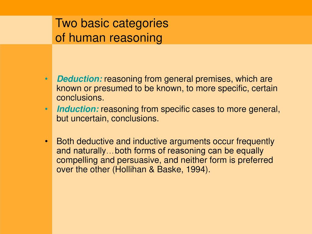 Two basic categories of human reasoning