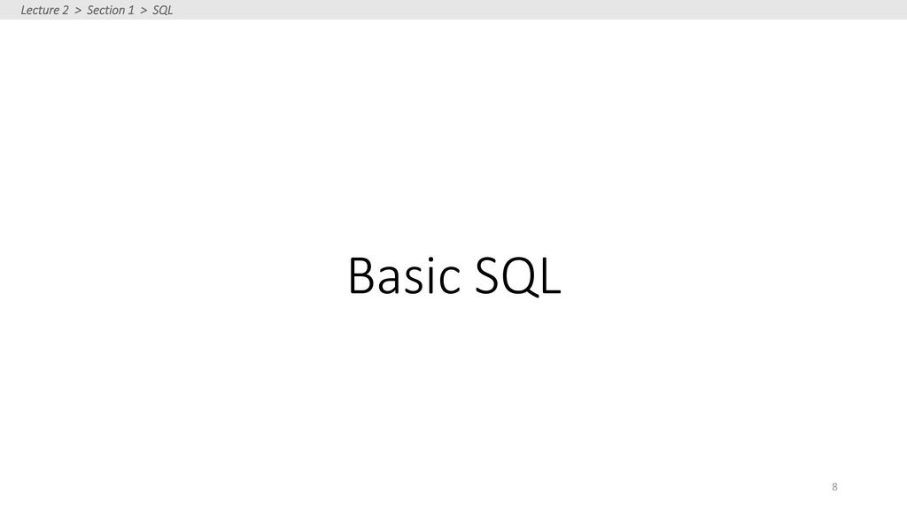 Lectures 2&3: Introduction to SQL - ppt download