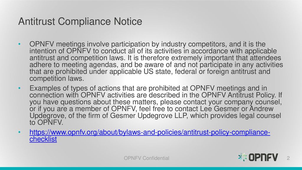 Antitrust Compliance Notice