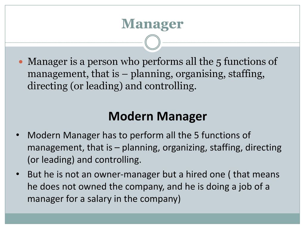 Manager Modern Manager