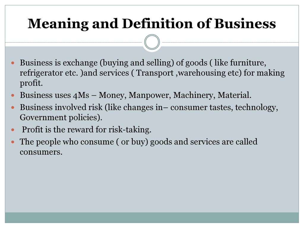Meaning and Definition of Business