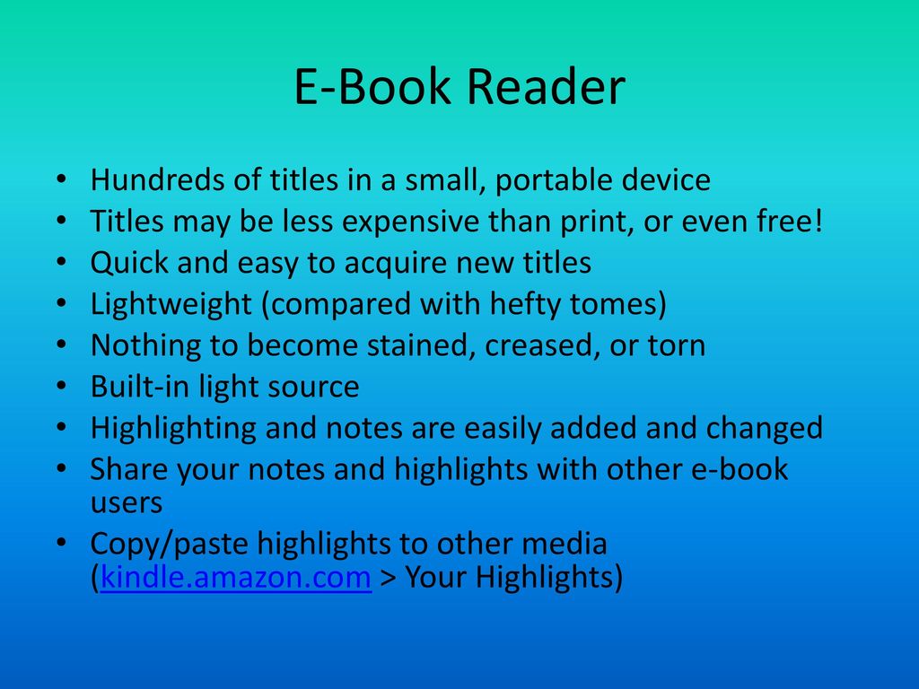 E-book and its advantages and disadvantages 