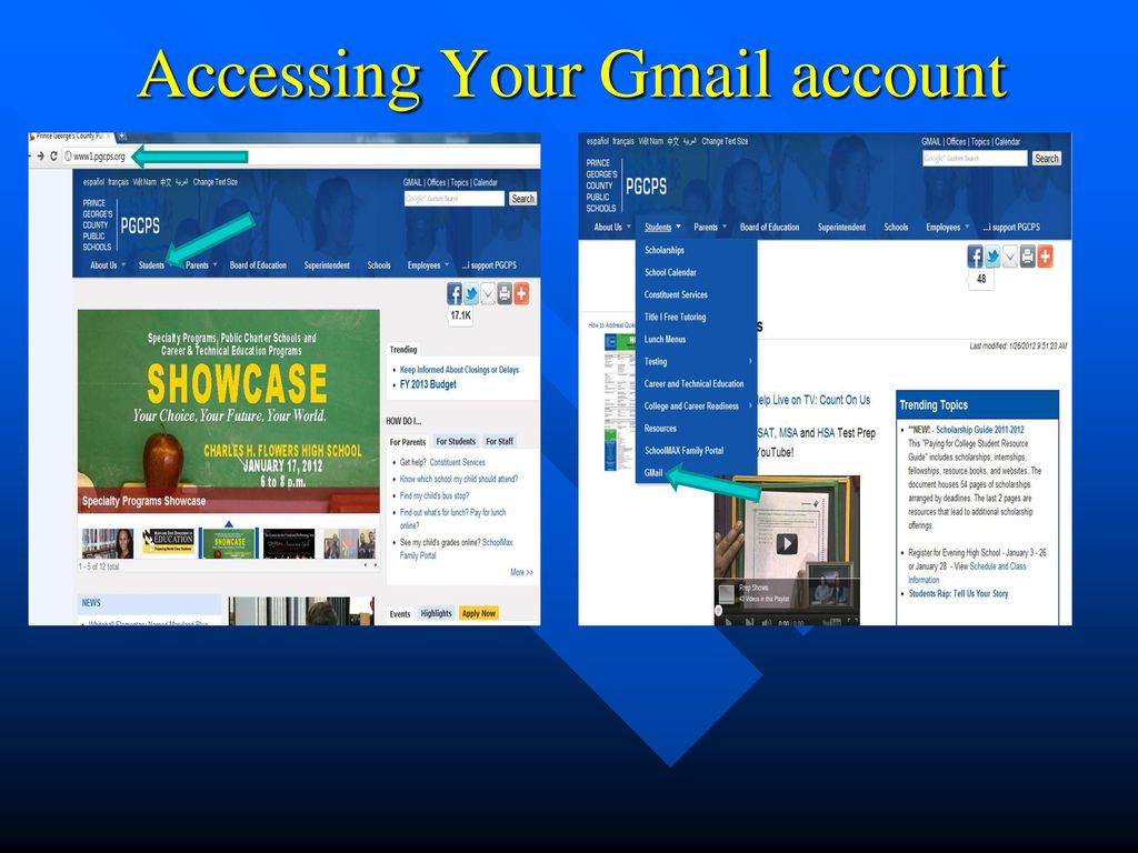 Accessing Your Gmail account