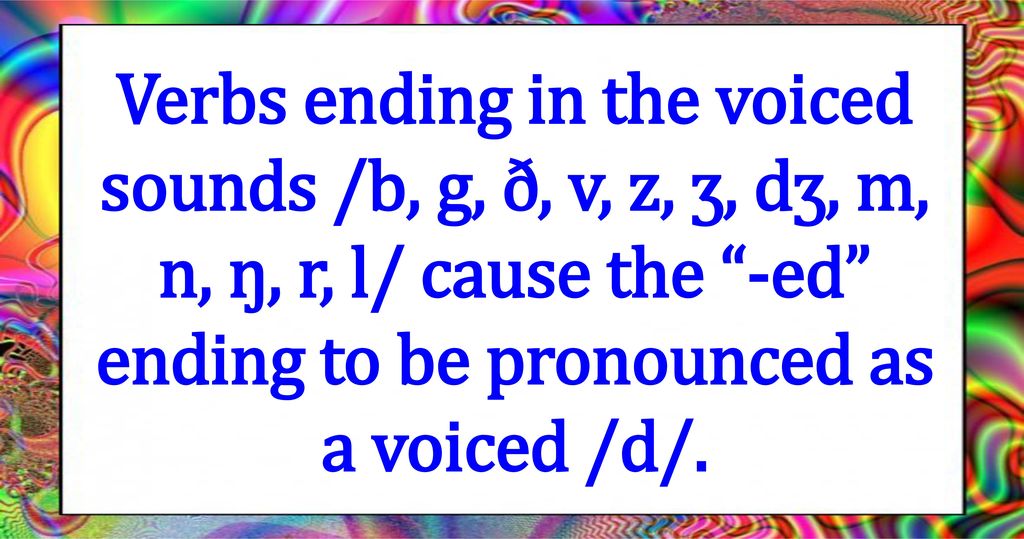 Fb Kh Mrs Fb Kh Pronunciation Final Ed Sounds Ppt Download