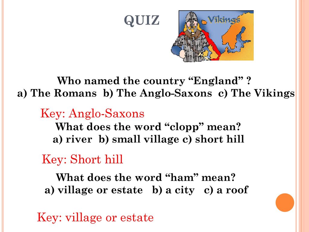 The Origin of English Geographical Names - ppt download