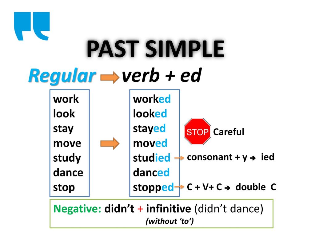 Past simple. Past simple Regular verbs правило. Past simple Spelling правила. Английский глагол stay