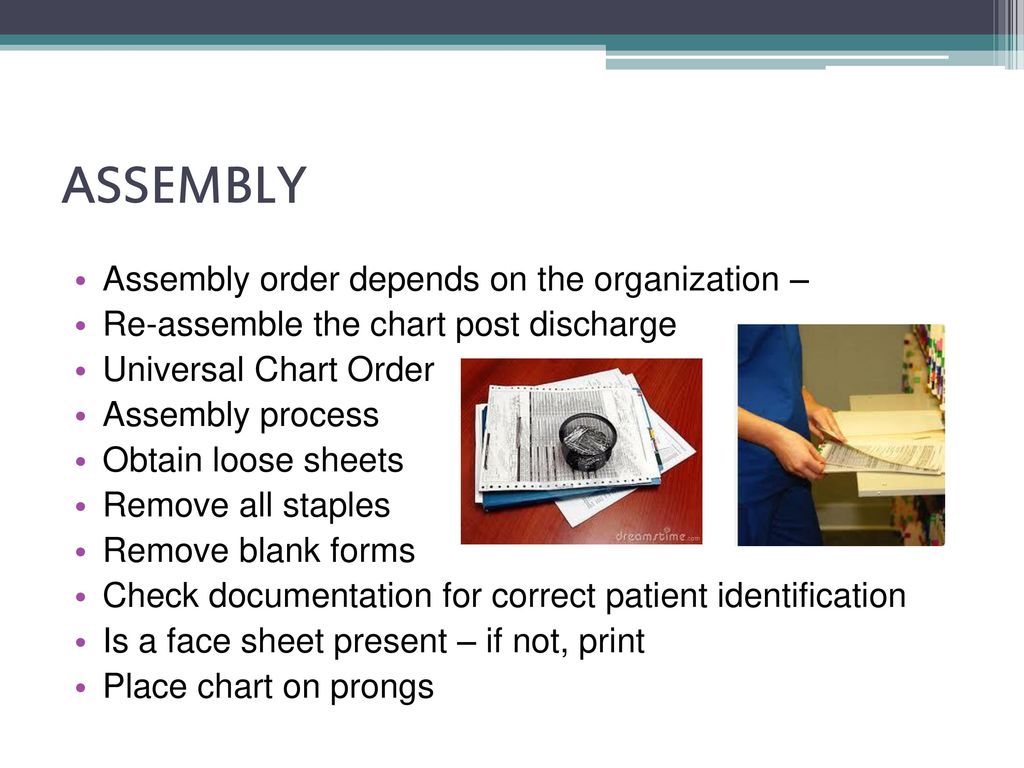 Chart Assembly Order