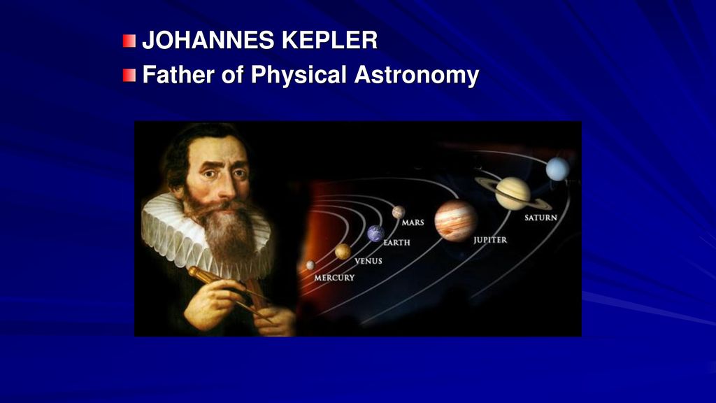 JOHANNES KEPLER Father of Physical Astronomy