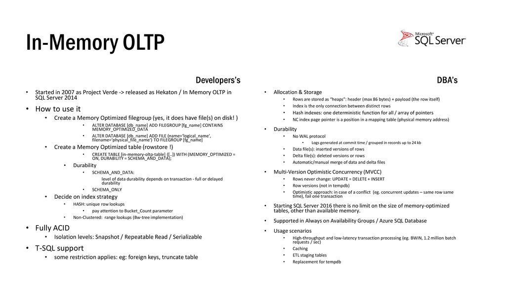 In memory capabilities ppt download