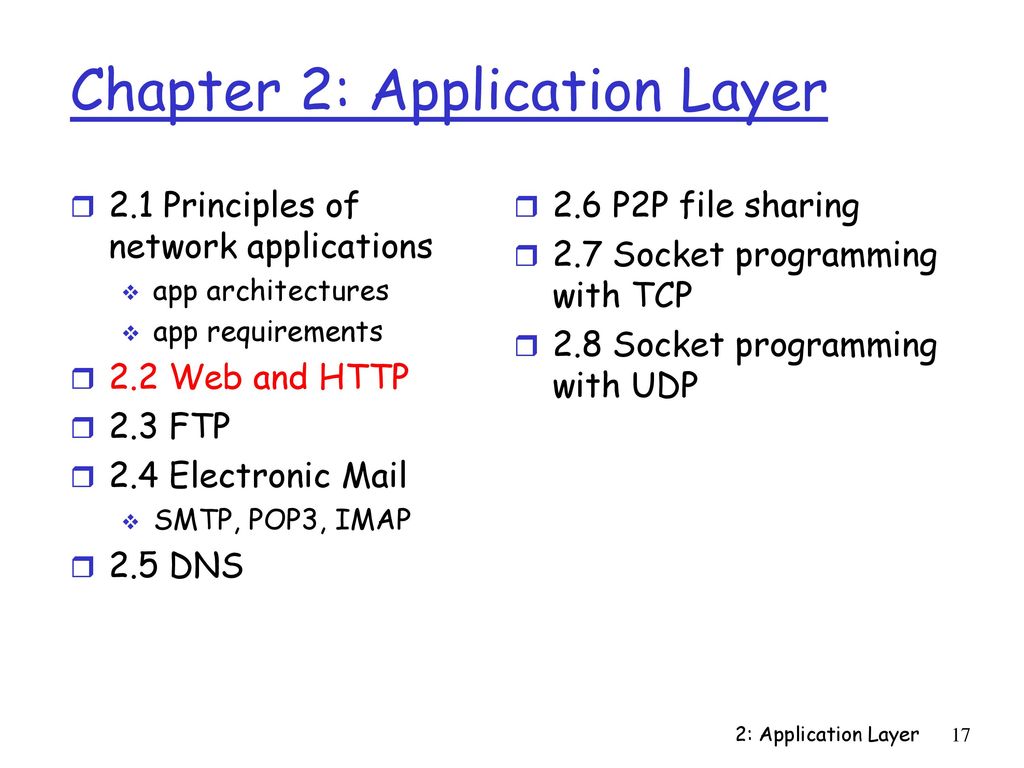 Chapter 2: Application Layer - Ppt Download