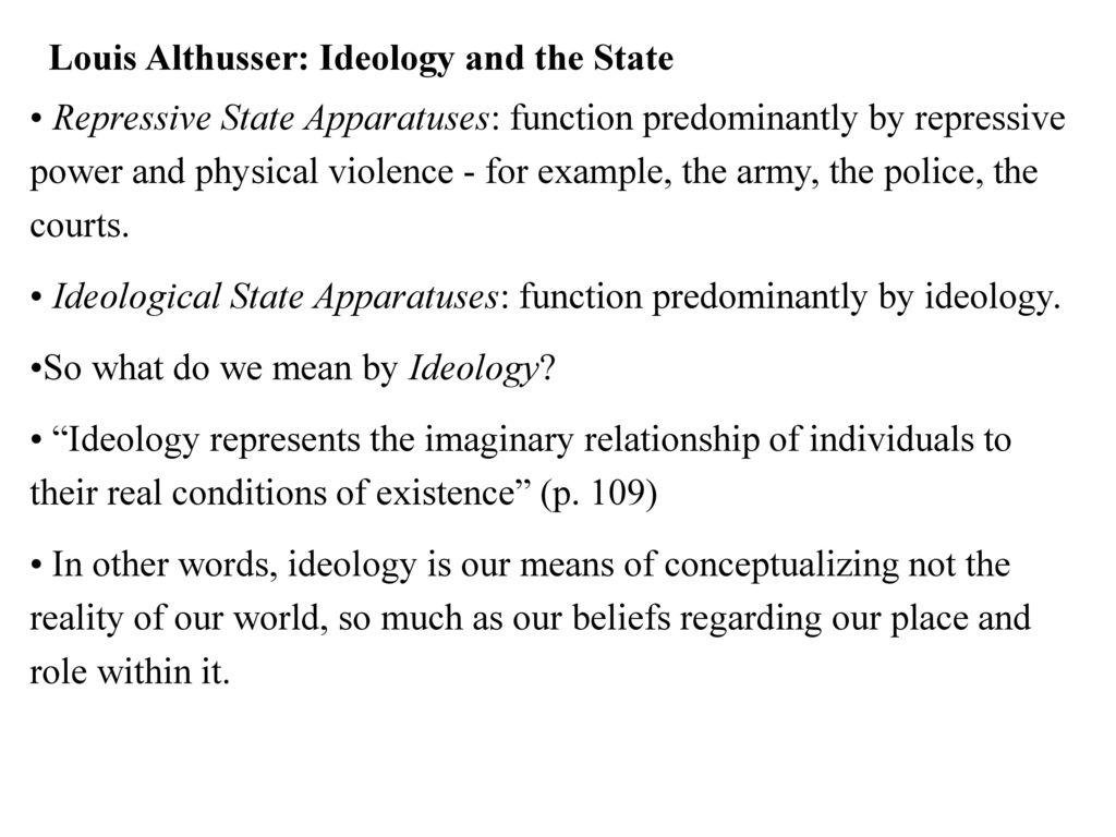 Louis Althusser's Ideology and Ideological State Apparatus in Graphics