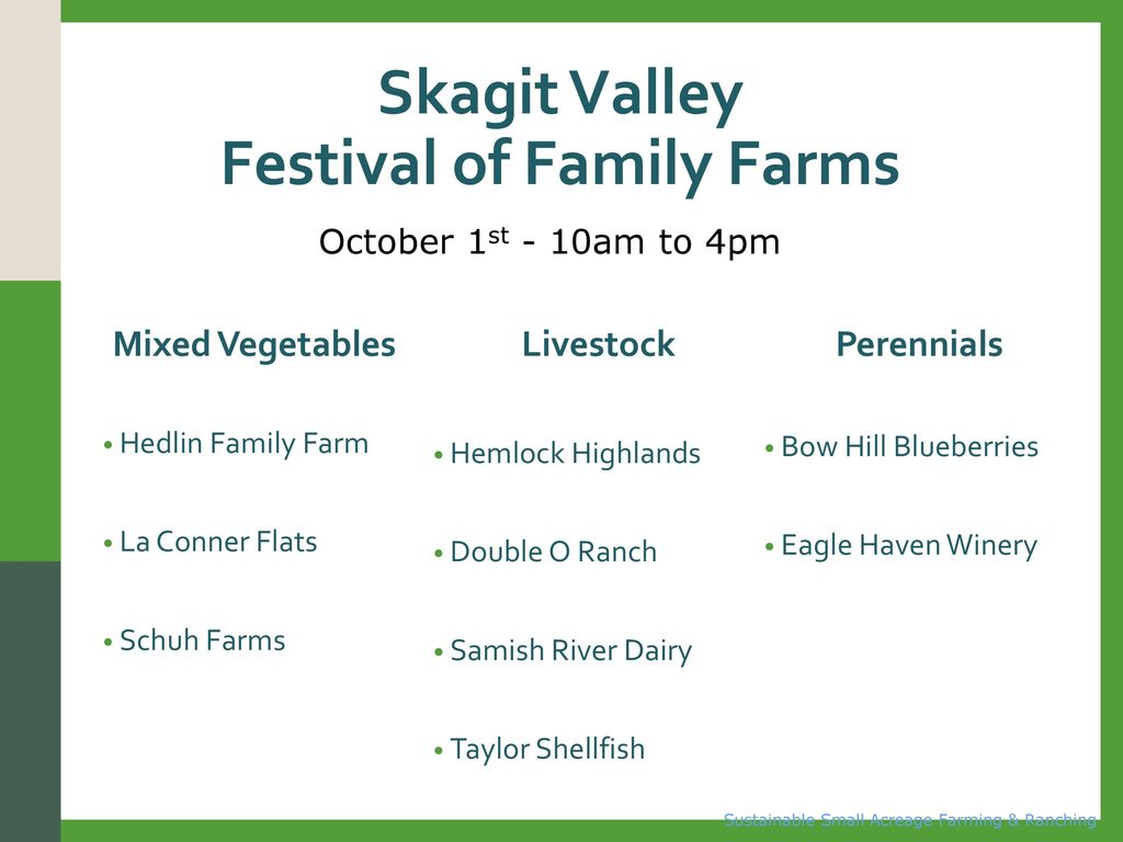 Skagit Valley Festival of Family Farms