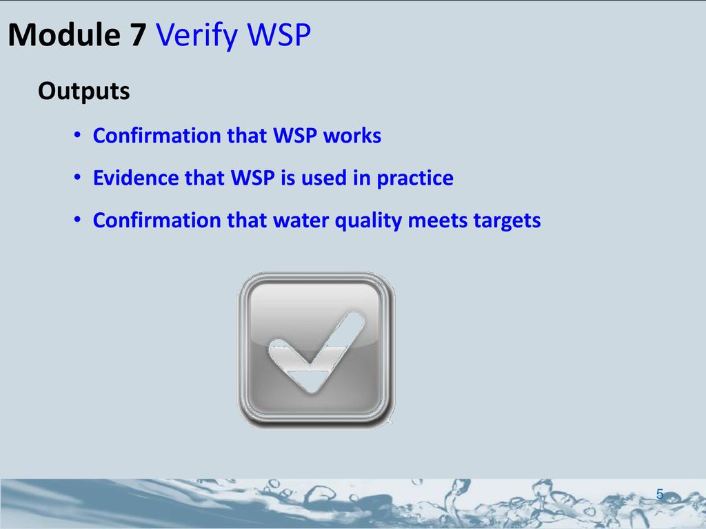 Module 7 Verify WSP Session structure Definition Actions Outputs - ppt