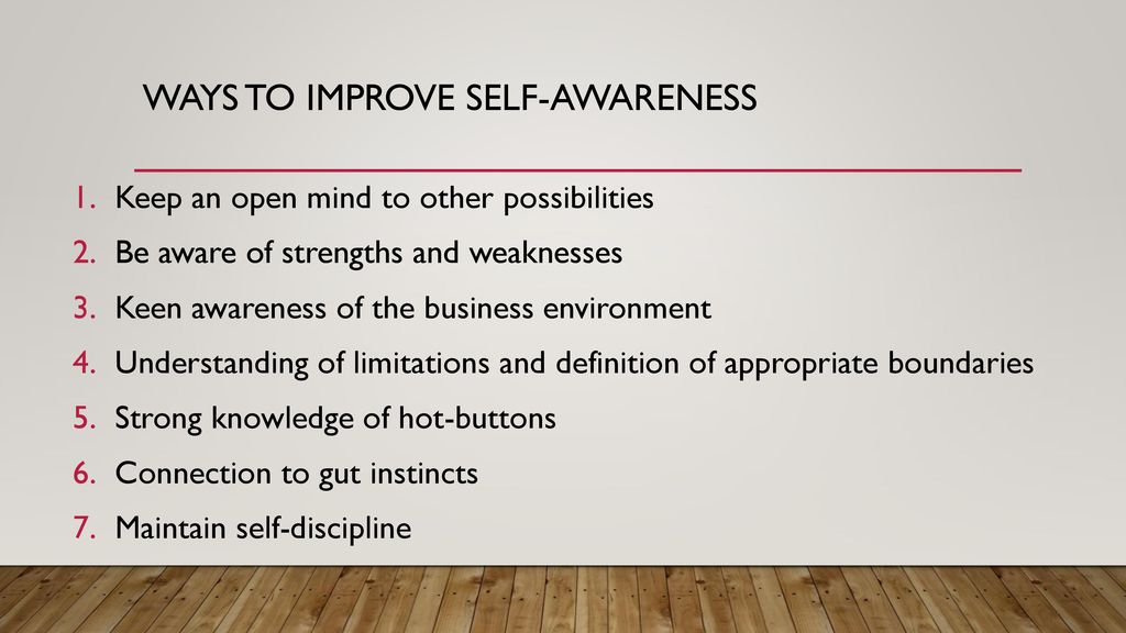 Self-Awareness. - ppt download
