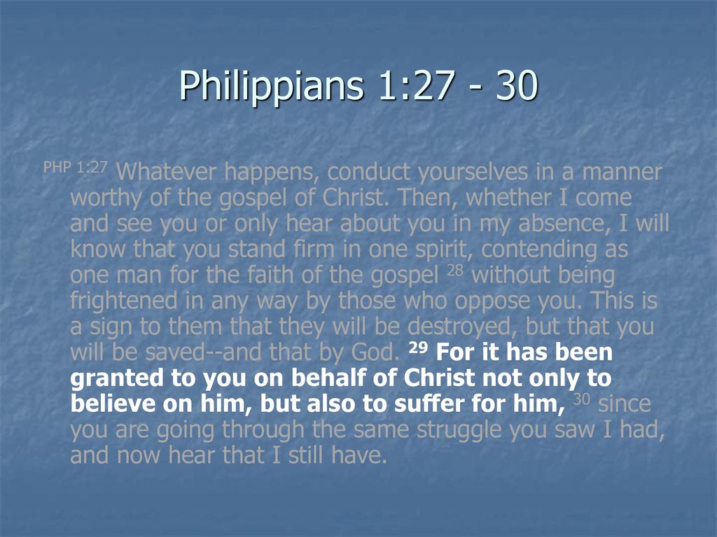 The Gift of Suffering Philippians 1: ppt download