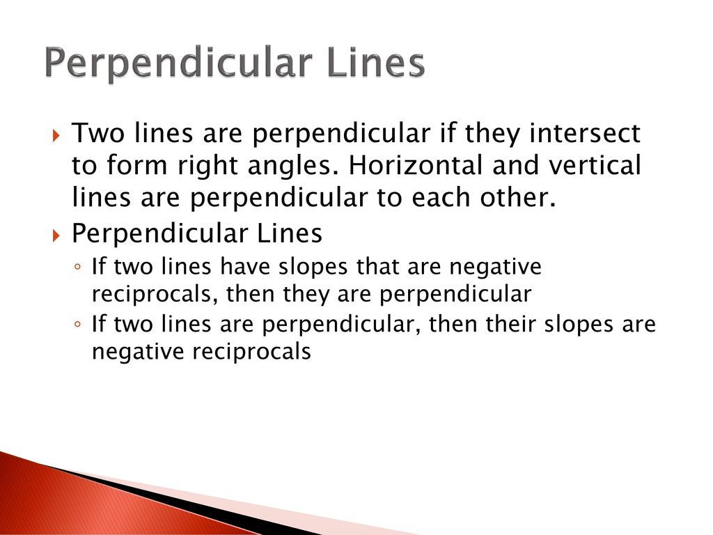 Write Equations of Parallel and Perpendicular Lines - ppt download