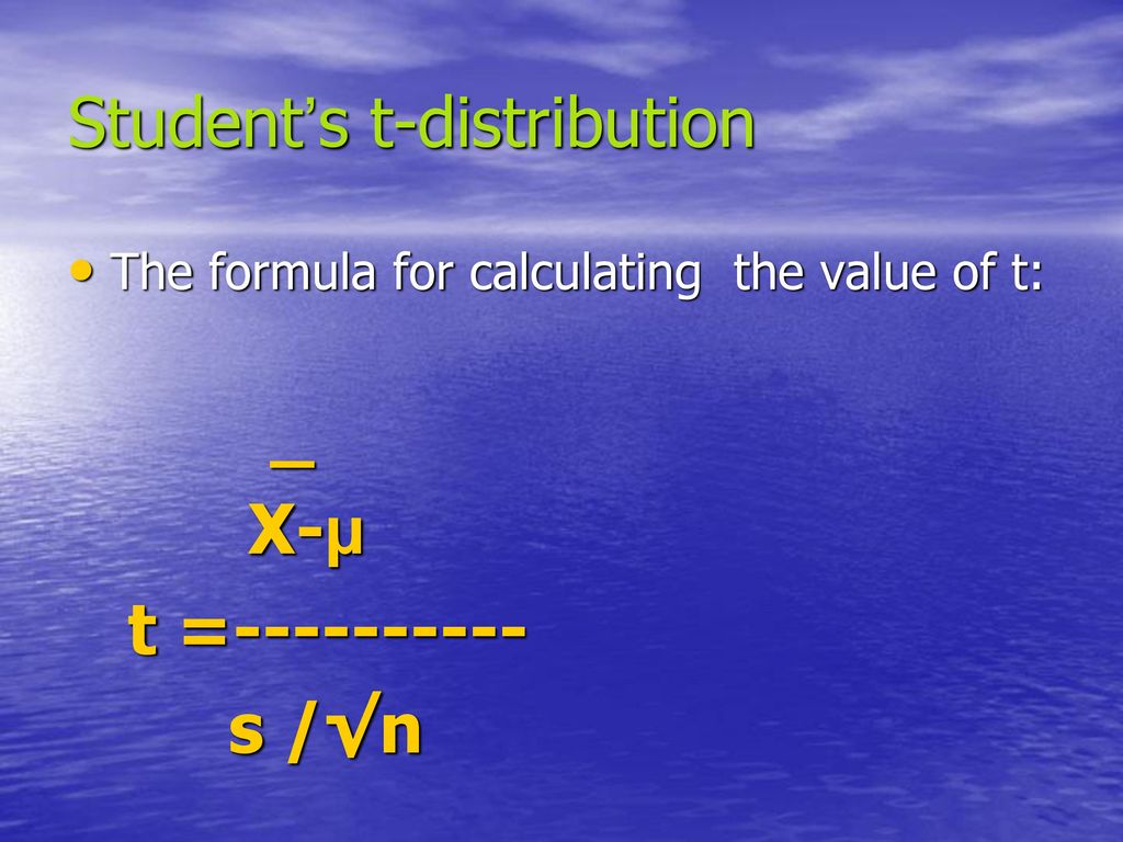 Student S T Distribution Ppt Download