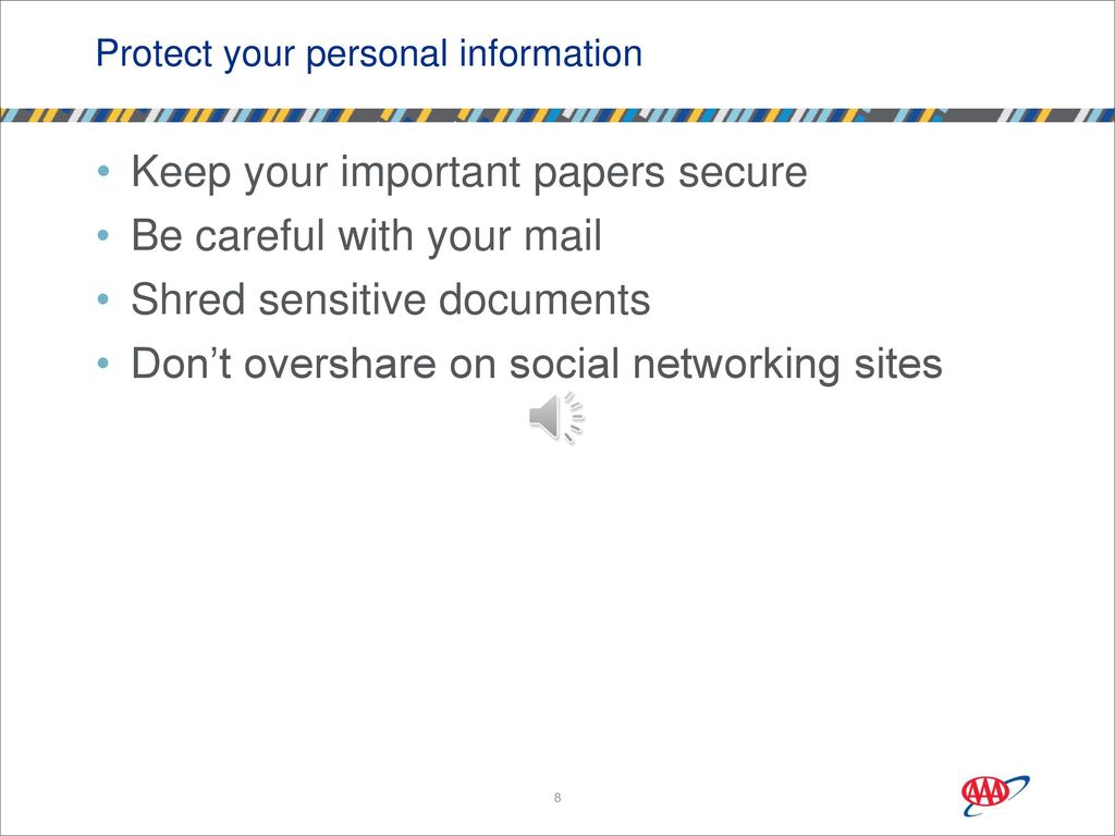 Protect your personal information
