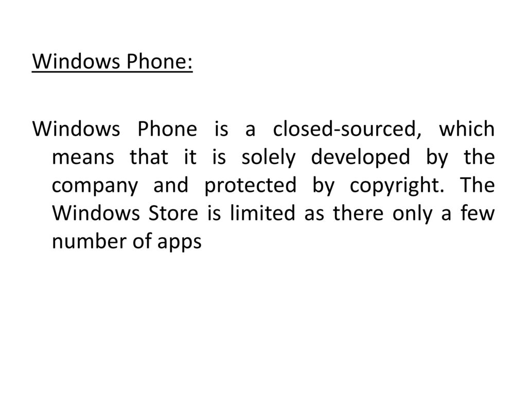 Windows Phone: