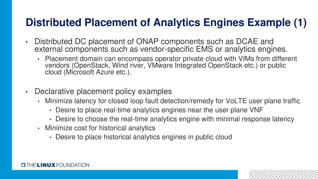 Distributed Placement of Analytics Engines Example (1)
