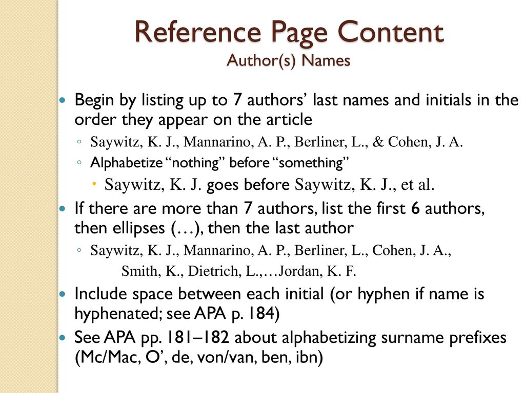 Getting started in apa style ppt download
