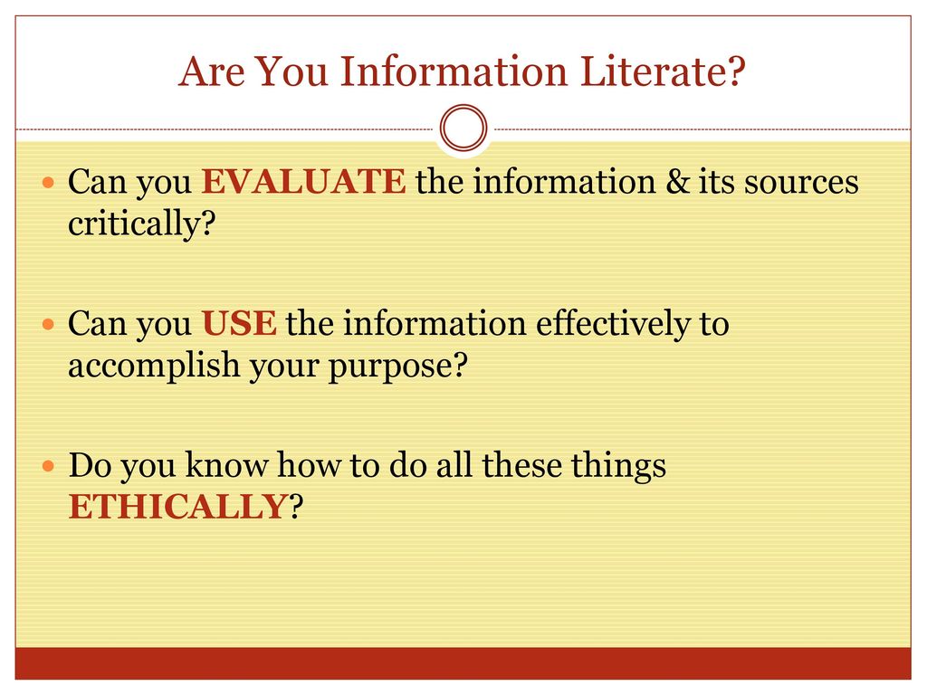 Information Literacy and Evidence-based Nursing Practice - ppt download