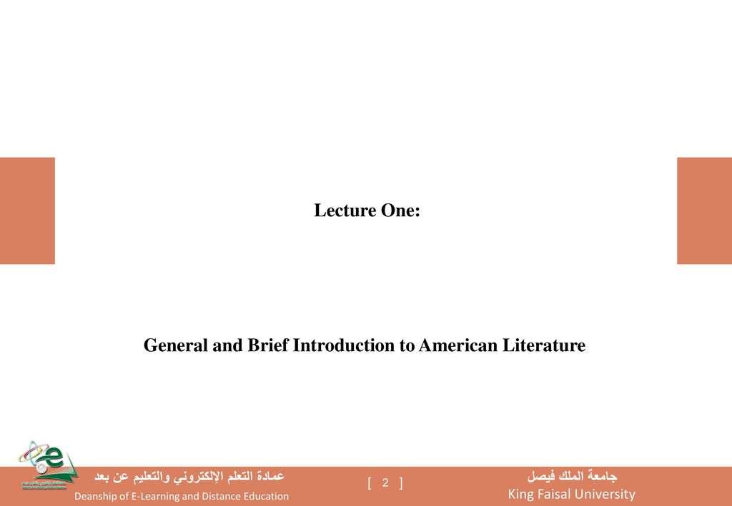 Introduction To American Literature Dr. Abdullah Al-Badarneh - Ppt Download