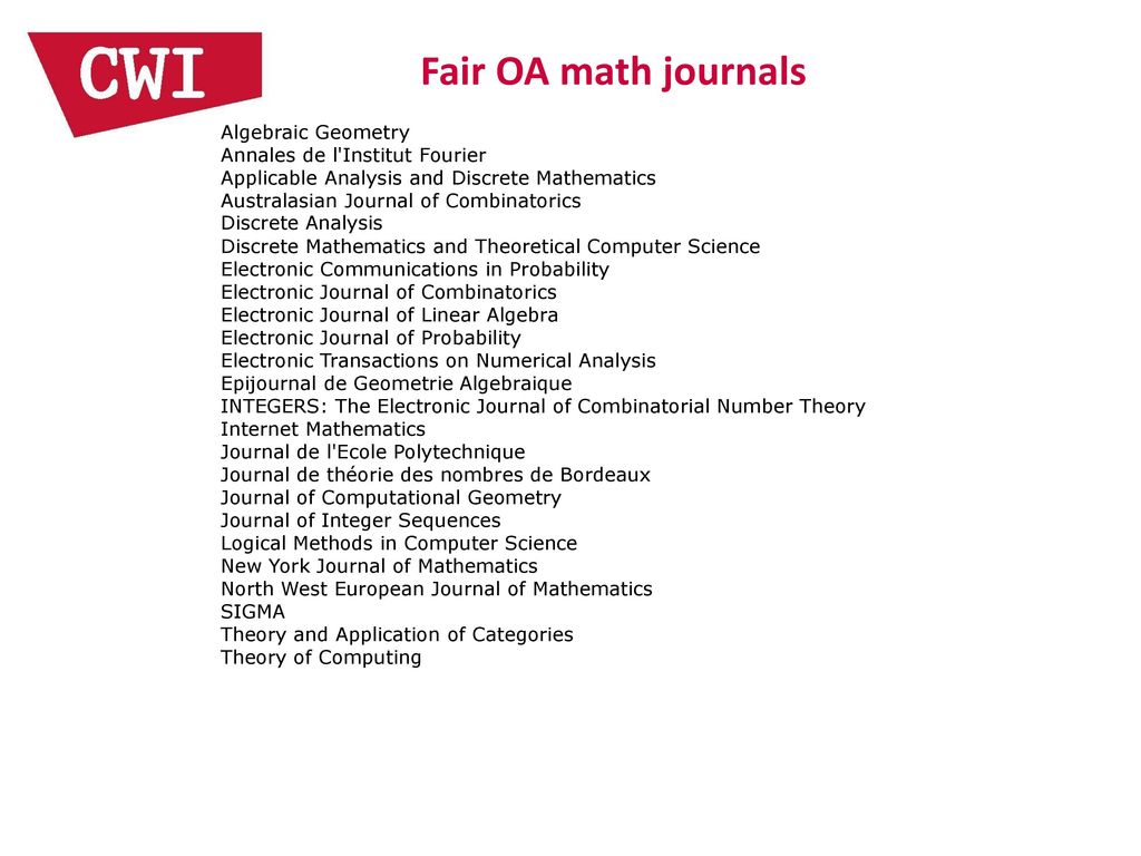 Mathematics in open access ppt download
