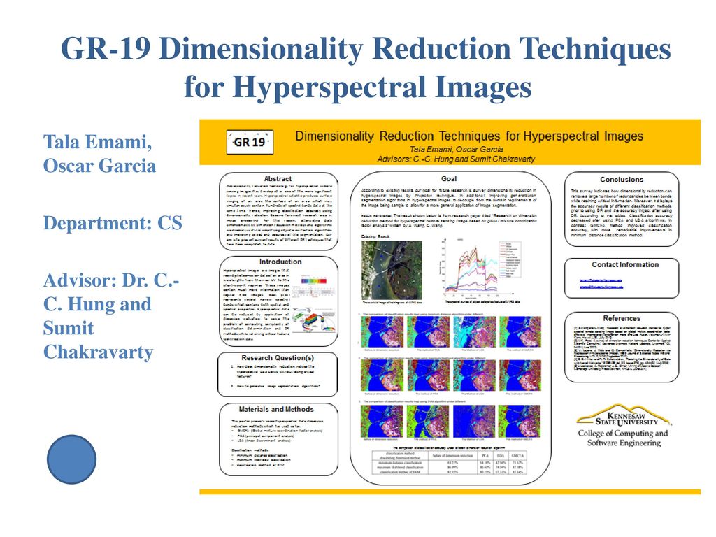 GR-19 Dimensionality Reduction Techniques for Hyperspectral Images