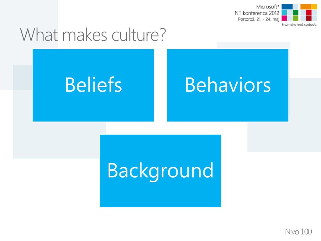 What makes culture Beliefs Behaviors Background