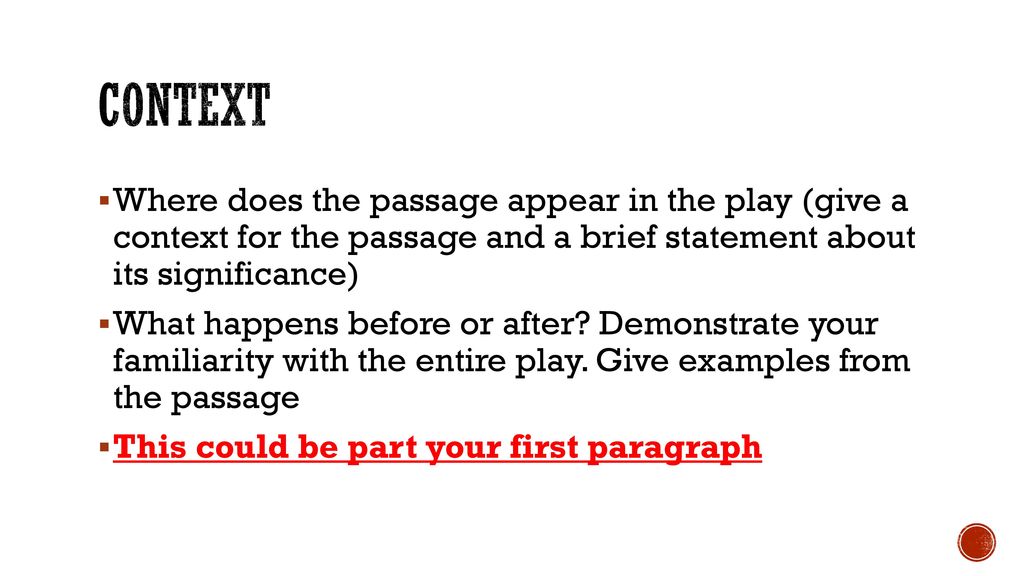 How to approach the passage analysis ppt download