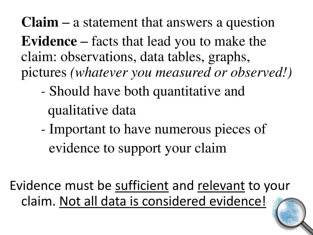 Claim, Evidence, Reasoning: How to Write a Scientific Explanation