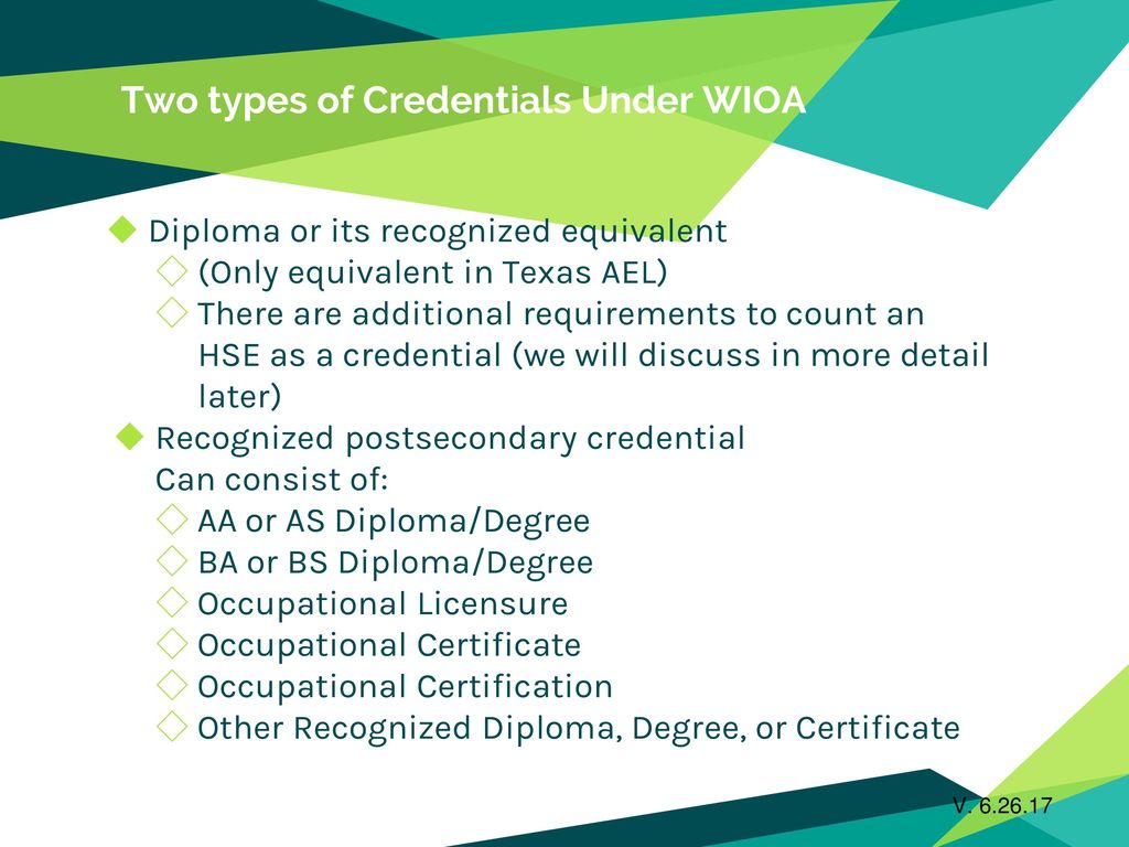 Introduction to Credentials ppt download
