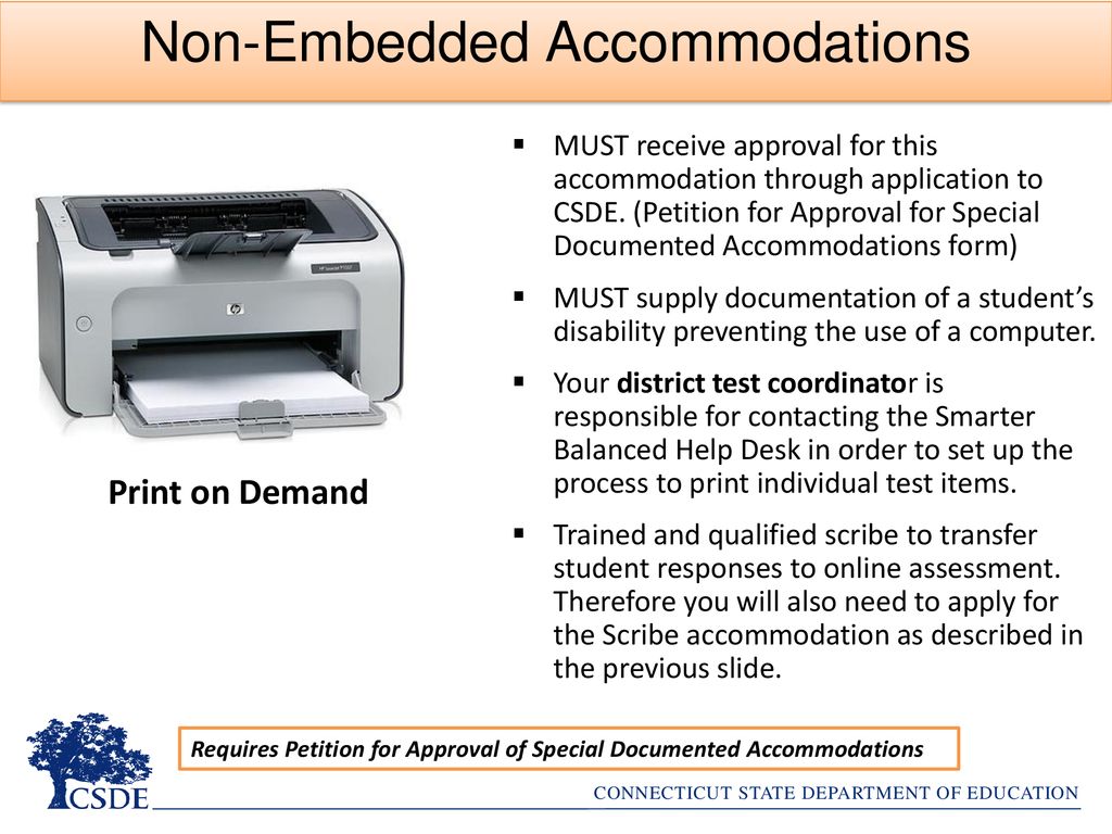 Non-Embedded Accommodations