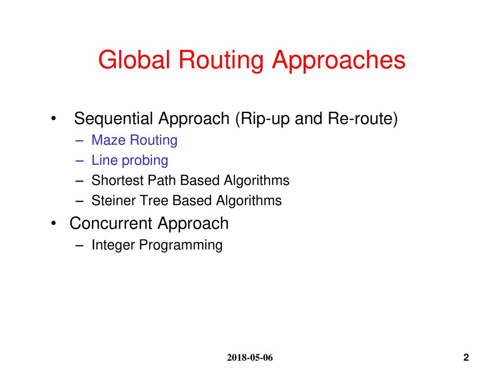 Global Routing Approaches