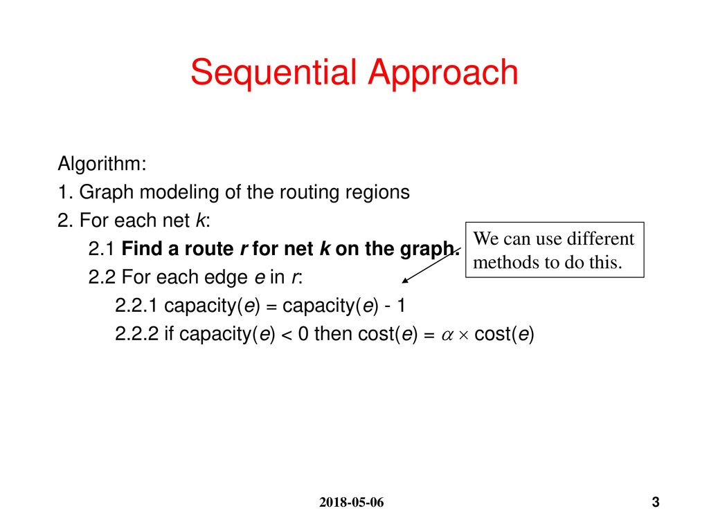 Sequential Approach Algorithm: