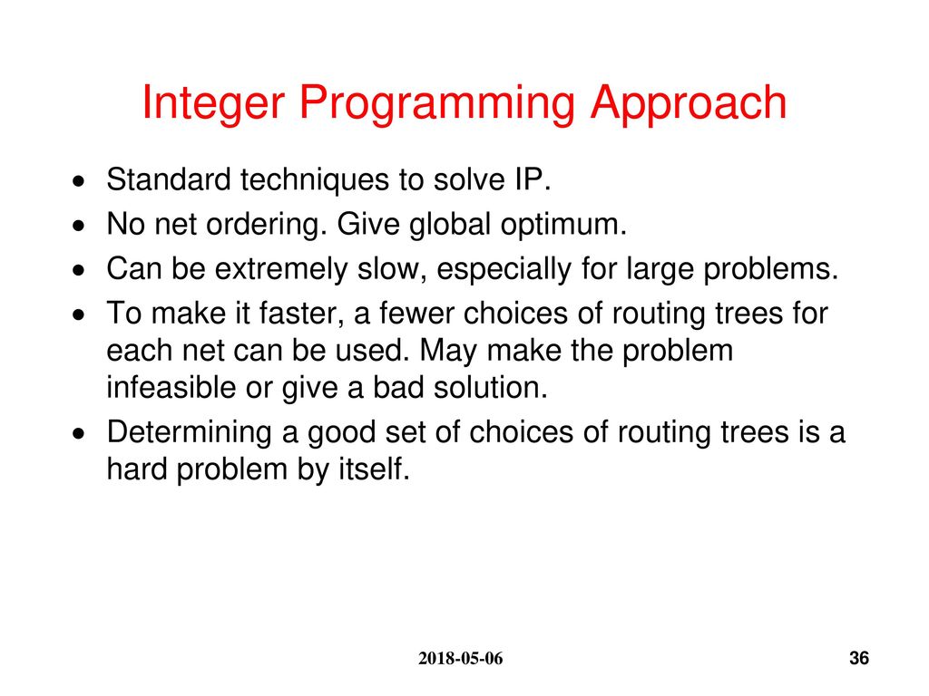 Integer Programming Approach