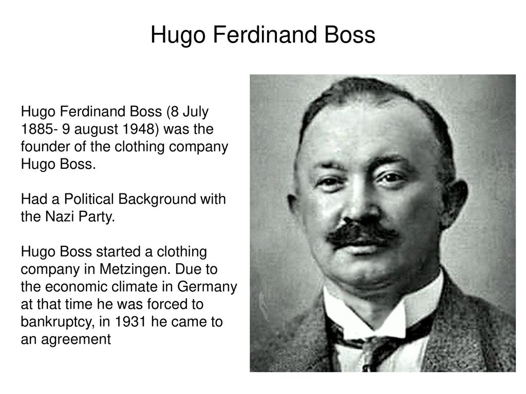 hugo boss inventor